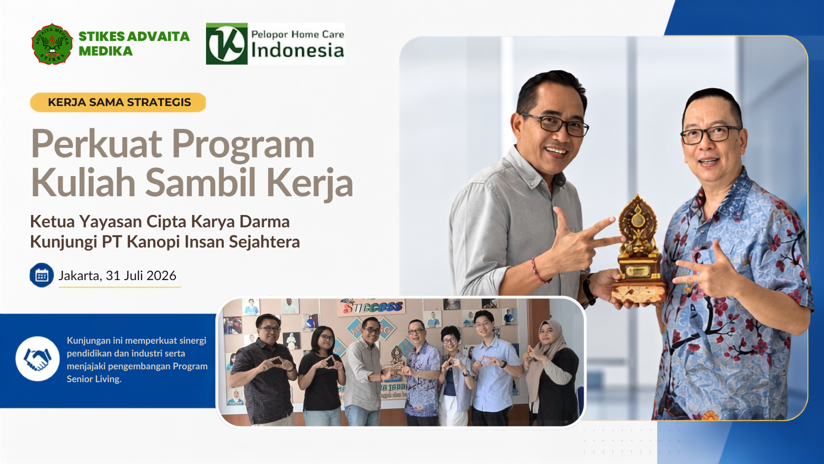Program Kuliah Sambil Kerja, KSK, STIKES Advaita Medika Tabanan, PT Kanopi Insan Sejahtera, Senior Living, kerja sama perguruan tinggi, pendidikan sambil bekerja